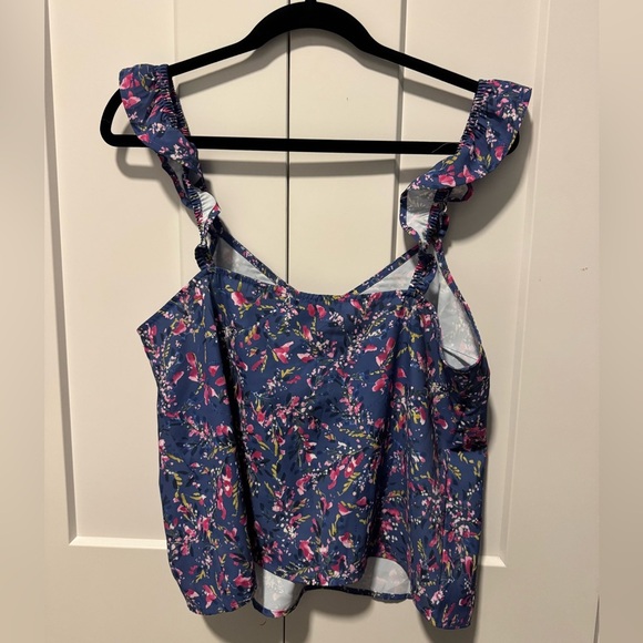 French Connection Breya Eltan
Ruffle Tank Top In Pier Blue - Picture 4 of 4